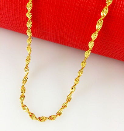 22k Gold Chain with Curls