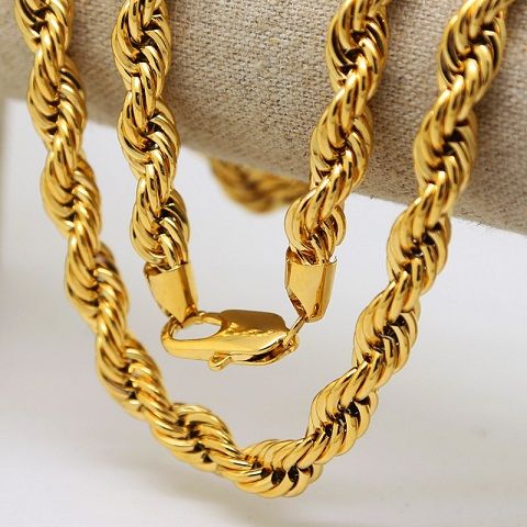Kötél 24k Gold Chain