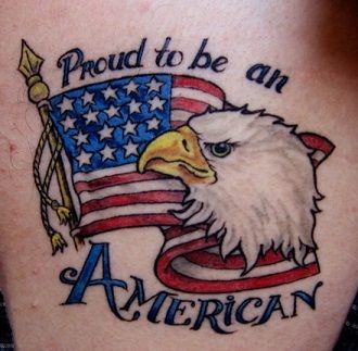 Amerikos flag tattoo
