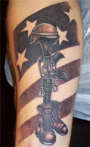 Militar flat tattoo