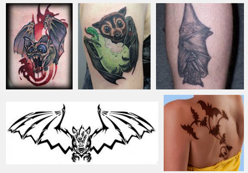 šikšnosparnis tattoo designs