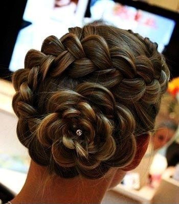 pinti bun hairstyles - The Flower Braid