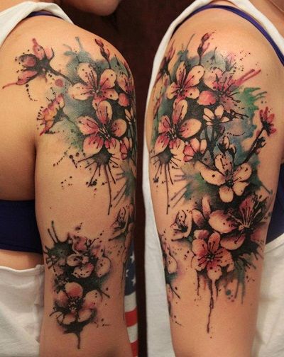 Akvarelė special Tribal Flower Tattoo