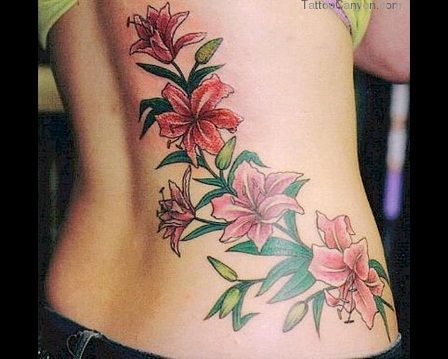 Tribal Flower Garland style Tattoo