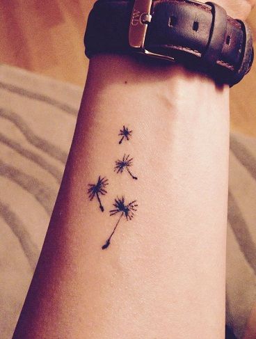 patru dandelion flower tattoos