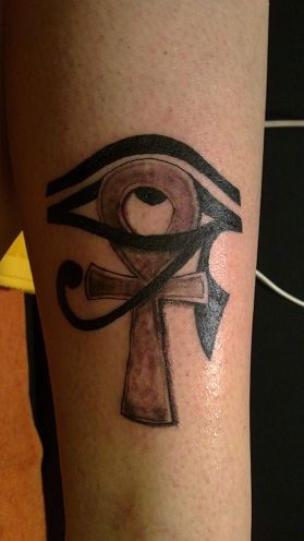Magnific Ankh Tattoo with Eyes