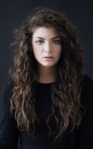 Messy curly medium hairstyle