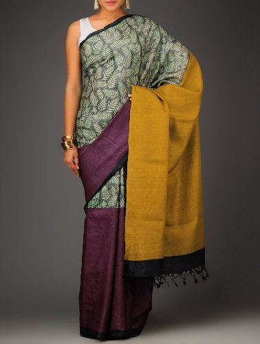 Kézzel szőtt Saris-Hand Woven Organic Silk Saree