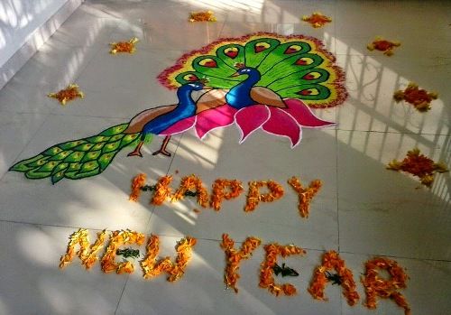 Peacock Design for New Year