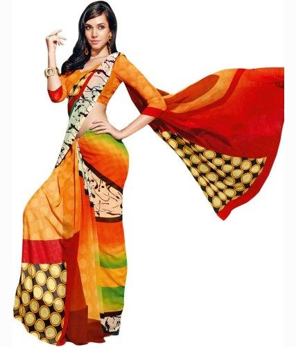 Radhika Sarees-Shades Of The Sun Georgette Sari 6