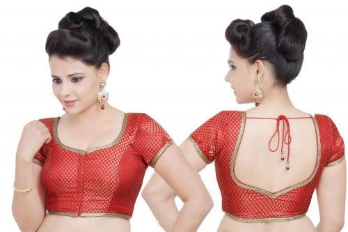 Red Blouse Designs-Maharashtrian Red Blouse Design 3