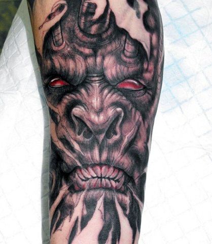 demon-tatuiruočių dizainas