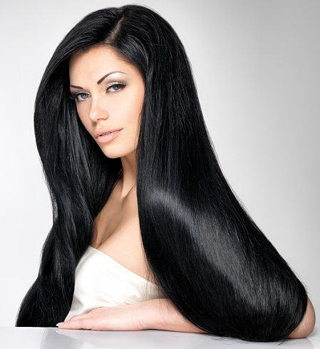 Ravno black hairstyles for round faces -long straight hair