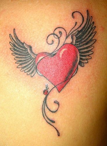 Înger Winged Strawberry Tattoo