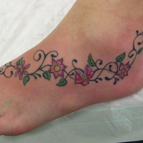 Maloningas Flower Barbed Wire Tattoo Design