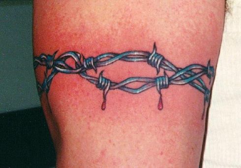 Eleganten Barbed Wire Tattoo Design