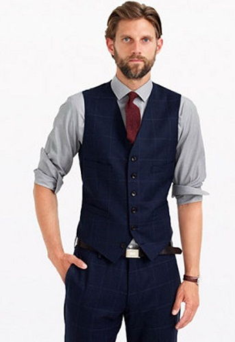 Tamsus navy blue suit vest