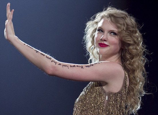 Taylor swift Lyrics tattoo