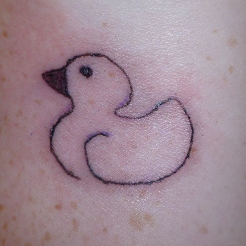 Duck Outline Tattoo