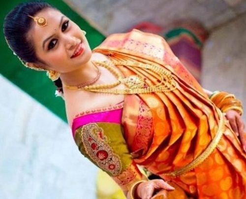 Wedding Blouse Design For Silk Sarees-Marathi Bridal Blouse Designs 3