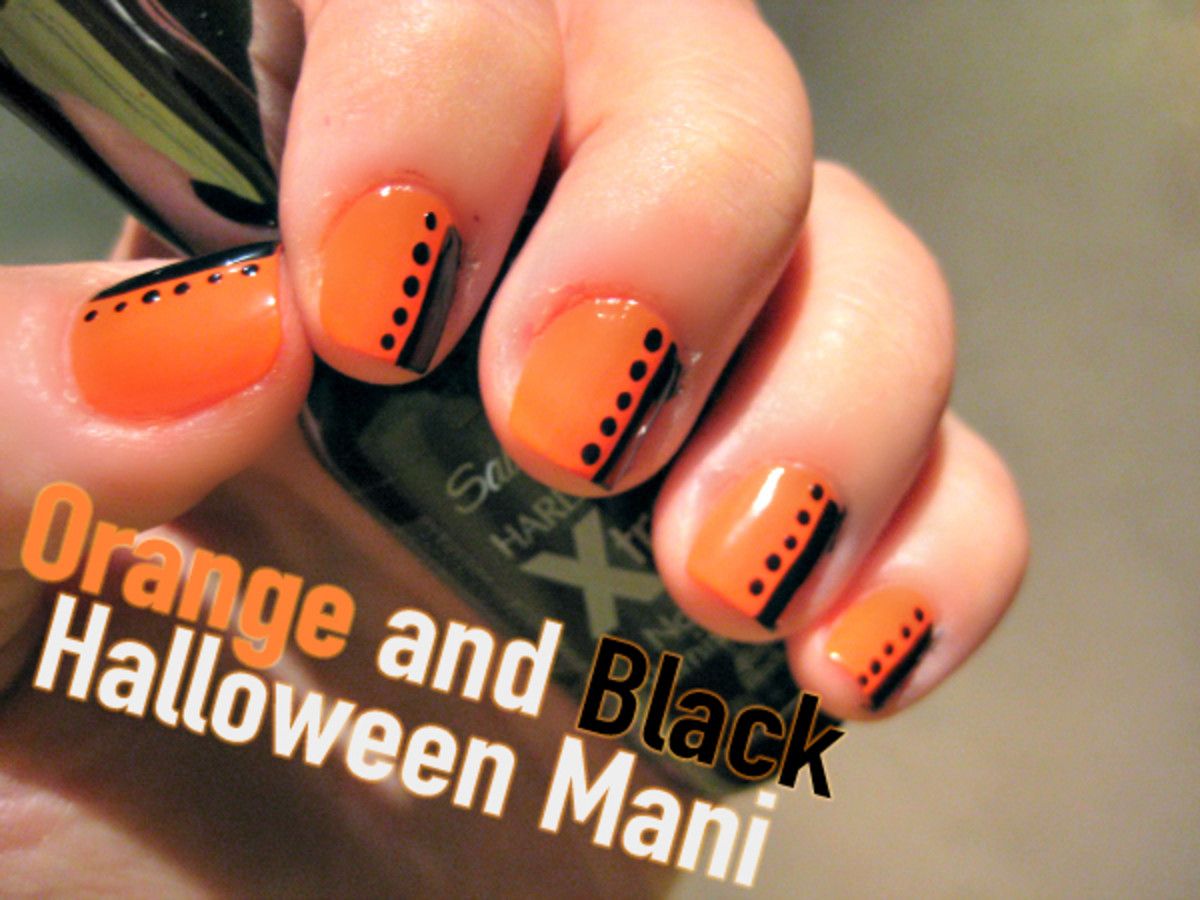 Încearcă acest Tutorial de artă de unghii portocaliu și negru pentru Halloween