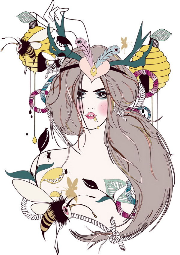 "Nadia" gėlių akvarelės iliustracijos